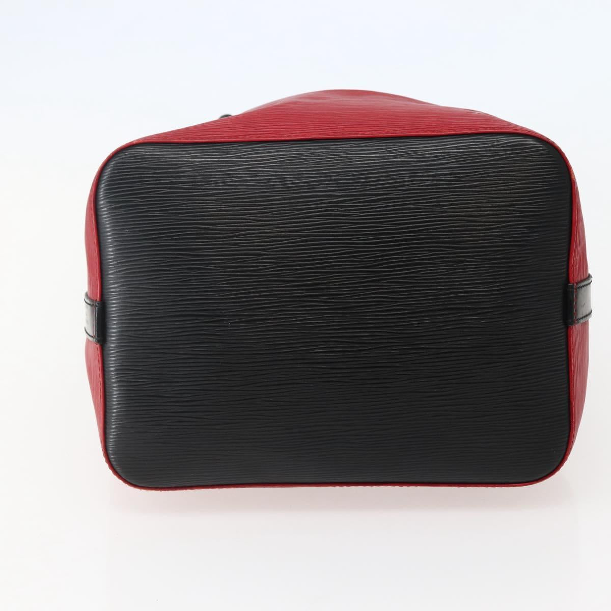 LOUIS VUITTON Epi Petit Noe Shoulder Bag Bicolor Black Red M44017 LV Auth 142857