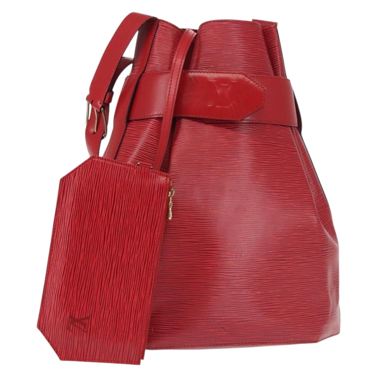 LOUIS VUITTON Epi Sac Depaule GM Shoulder Bag Red M80197 LV Auth 142859