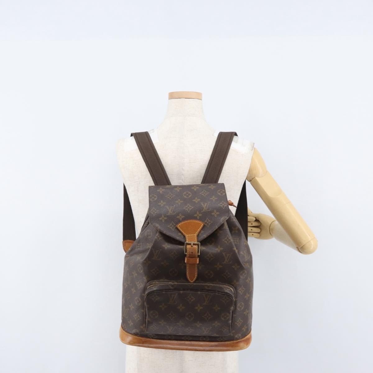 LOUIS VUITTON Monogram Montsouris GM Backpack M51135 LV Auth 142860