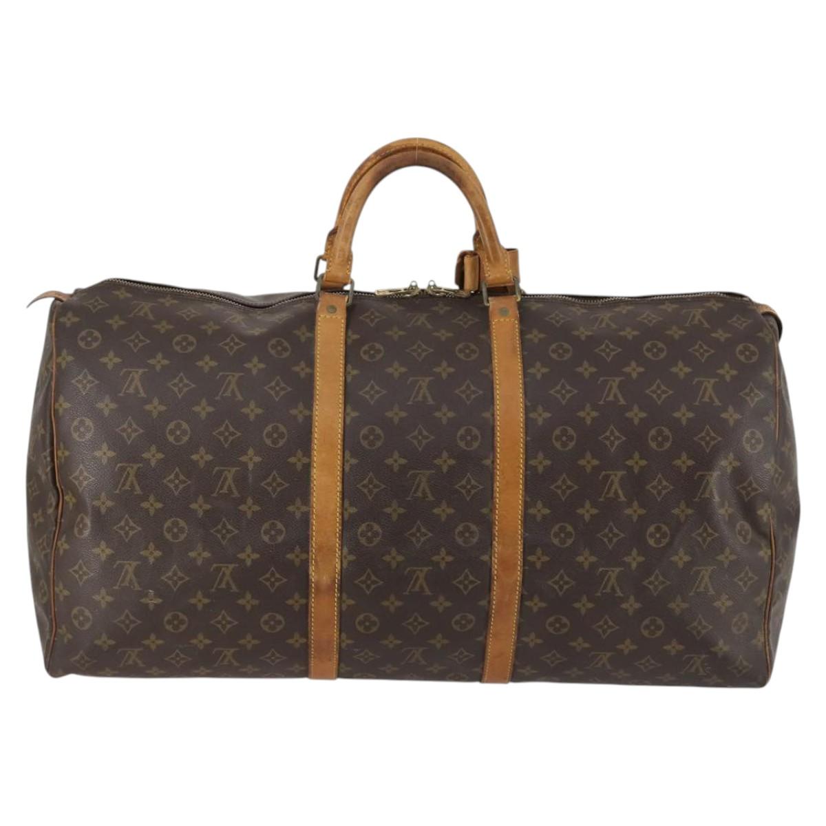 LOUIS VUITTON Monogram Keepall 60 Boston Bag M41422 LV Auth 142861