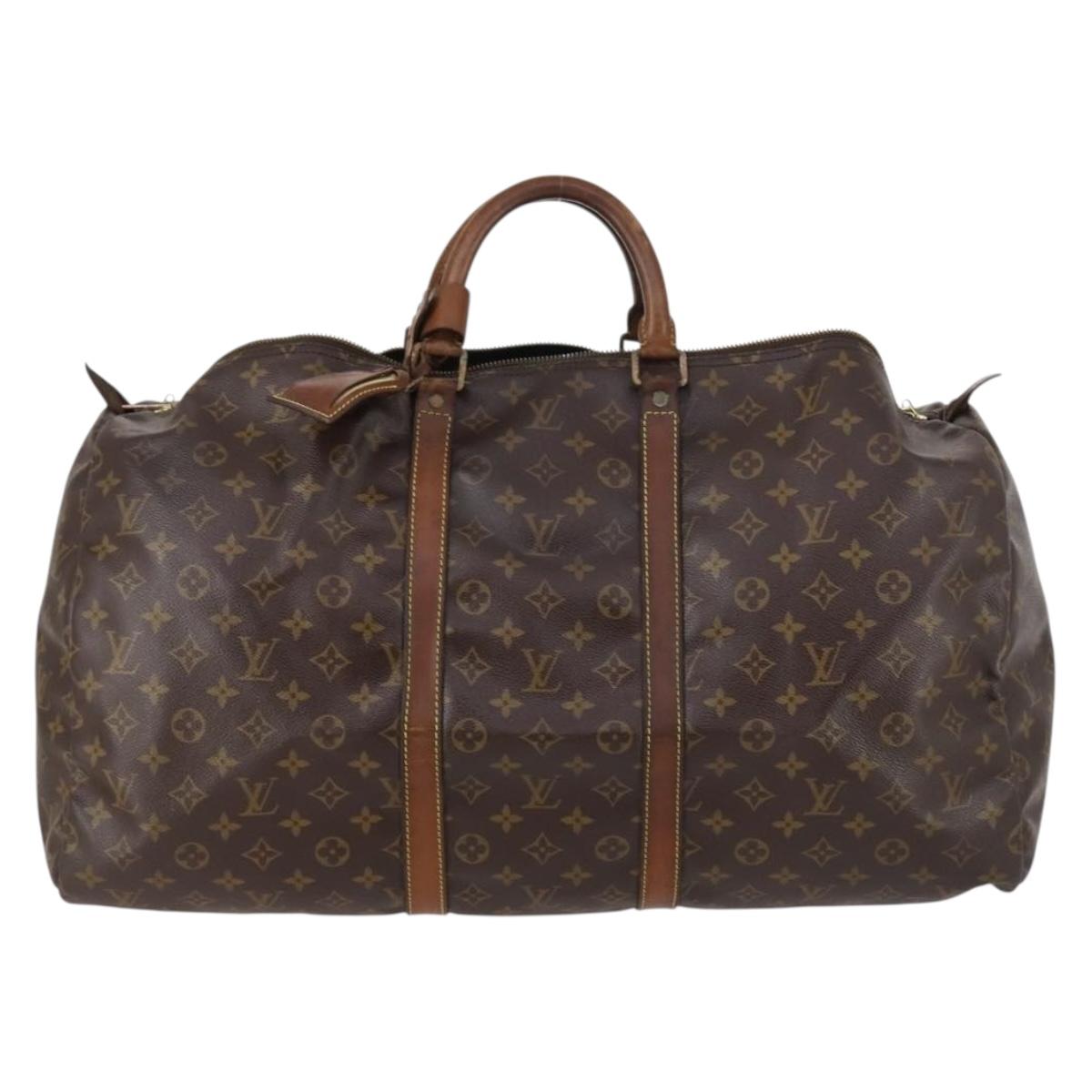 LOUIS VUITTON Monogram Keepall 55 Boston Bag M41424 LV Auth 142862