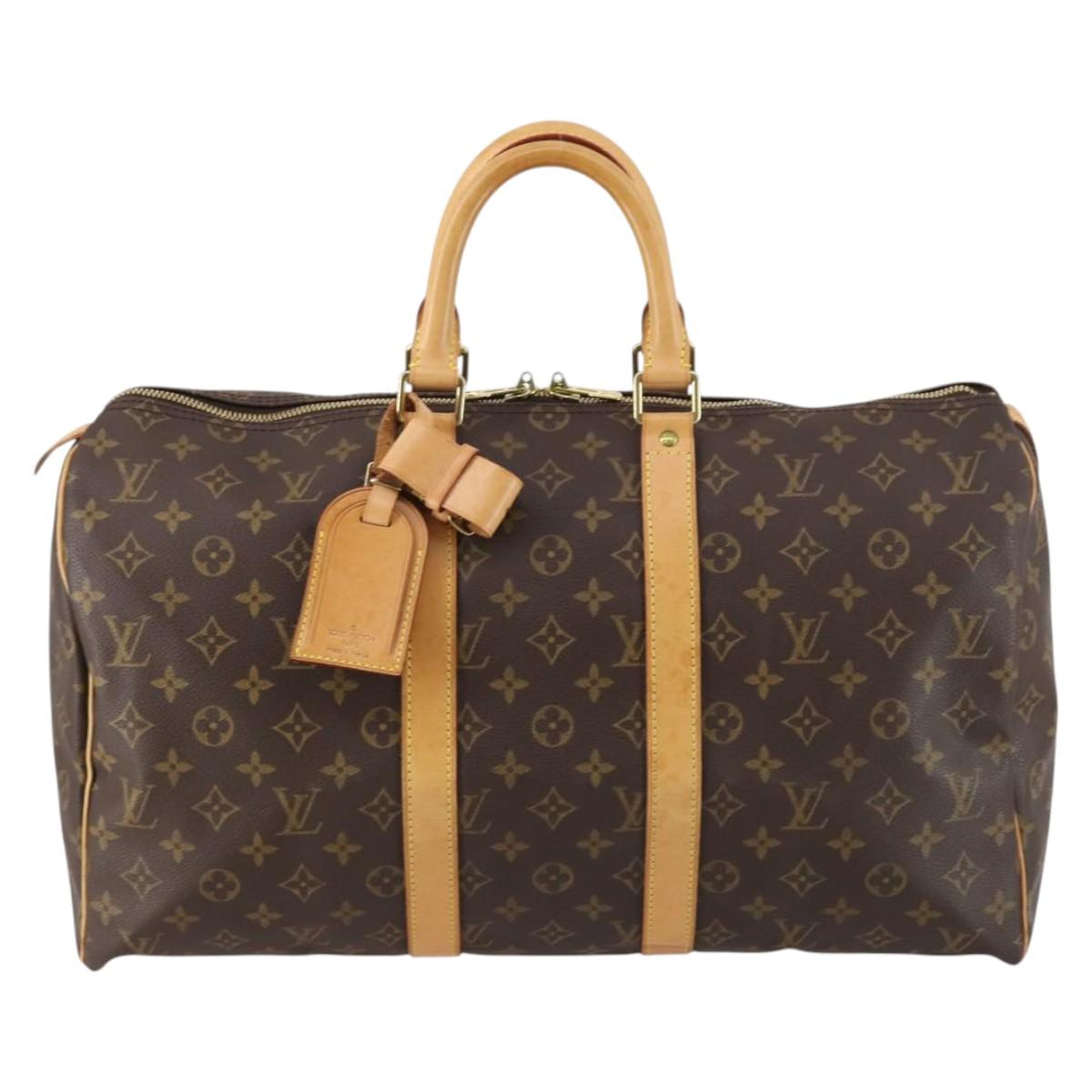 LOUIS VUITTON Monogram Keepall 45 Boston Bag M41428 LV Auth 142863