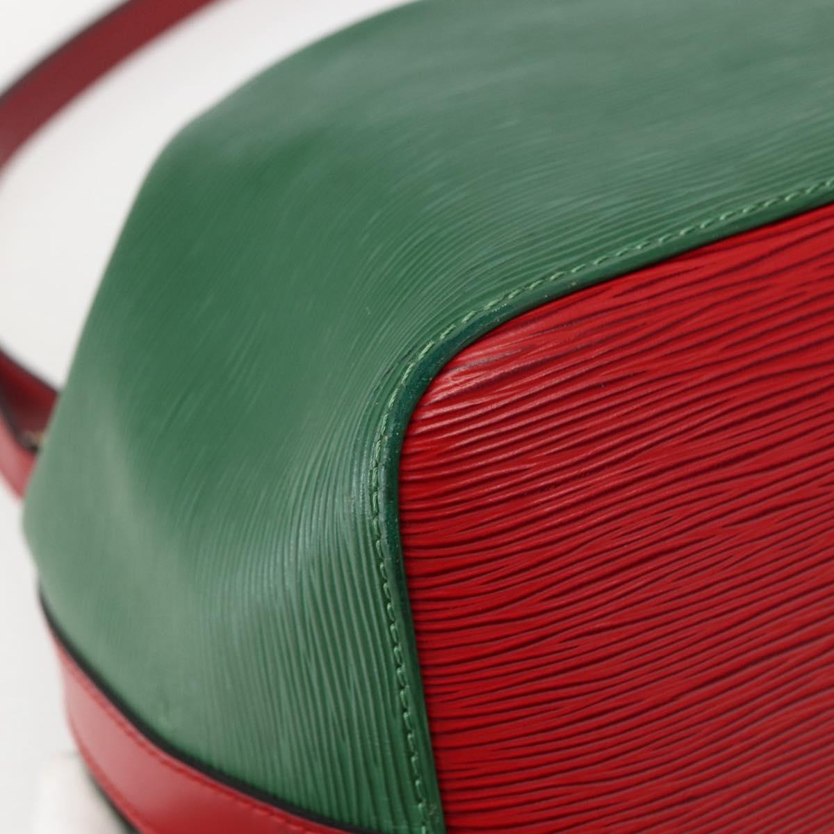 LOUIS VUITTON Epi Petit Noe Shoulder Bag Bicolor Green Red M44147 LV Auth 142869
