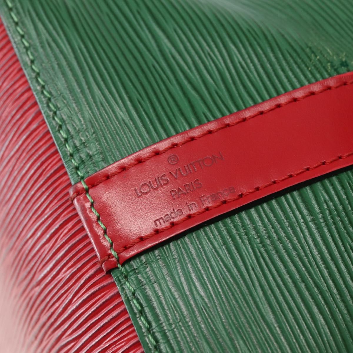 LOUIS VUITTON Epi Petit Noe Shoulder Bag Bicolor Green Red M44147 LV Auth 142869