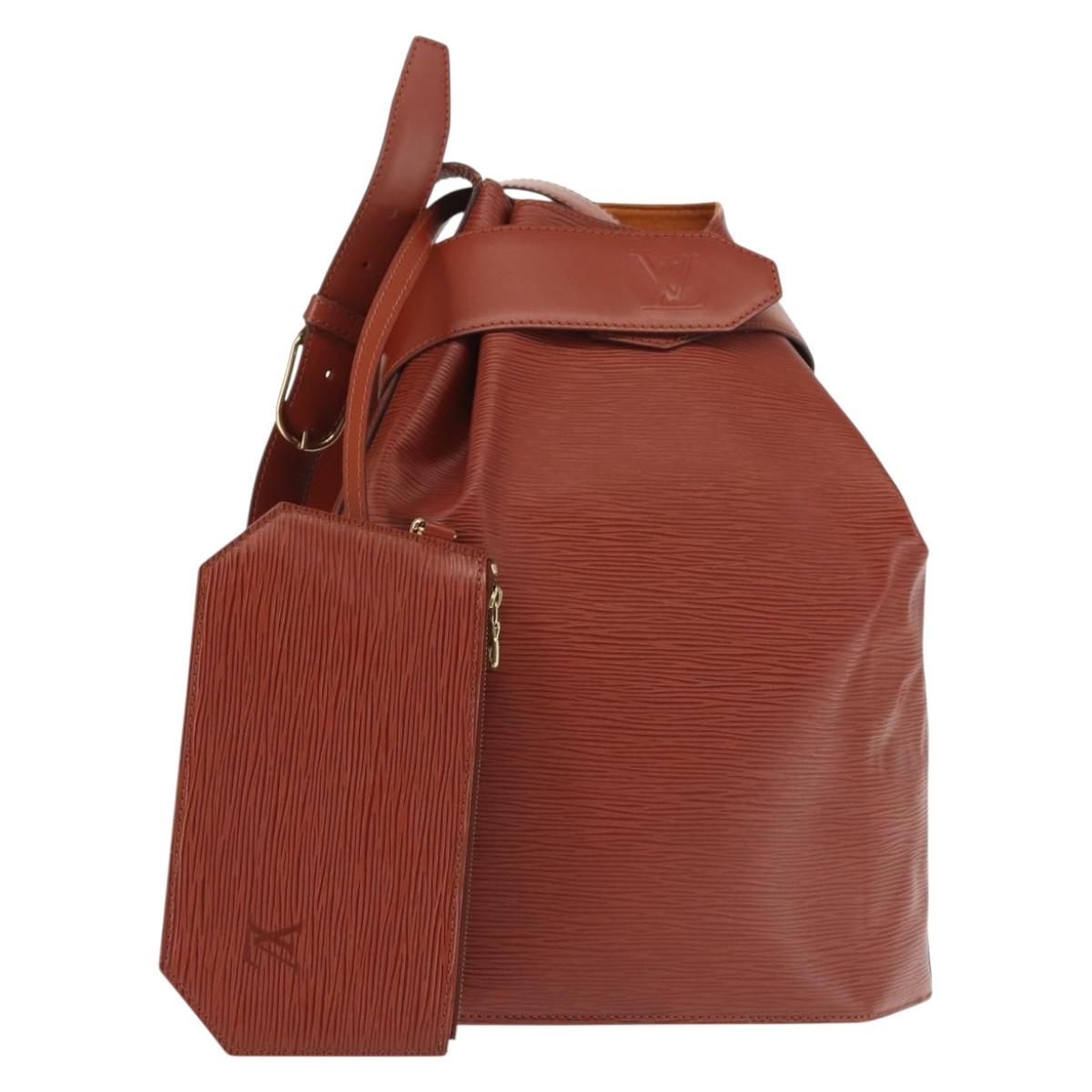 LOUIS VUITTON Epi Sac Depaule GM Shoulder Bag Brown M80193 LV Auth 142870