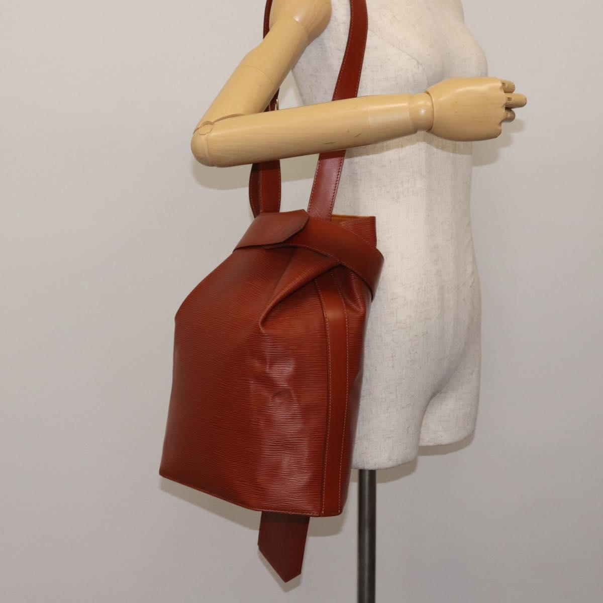 LOUIS VUITTON Epi Sac Depaule GM Shoulder Bag Brown M80193 LV Auth 142870