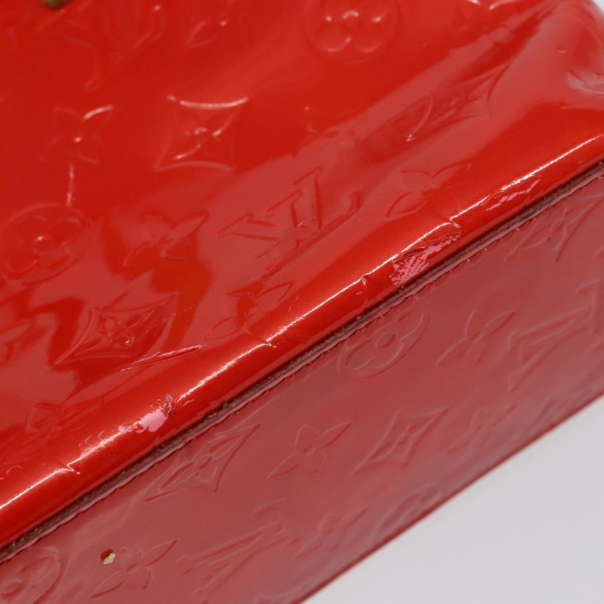 LOUIS VUITTON Monogram Vernis Reade PM Hand Bag Red Rouge M91088 LV Auth 142871