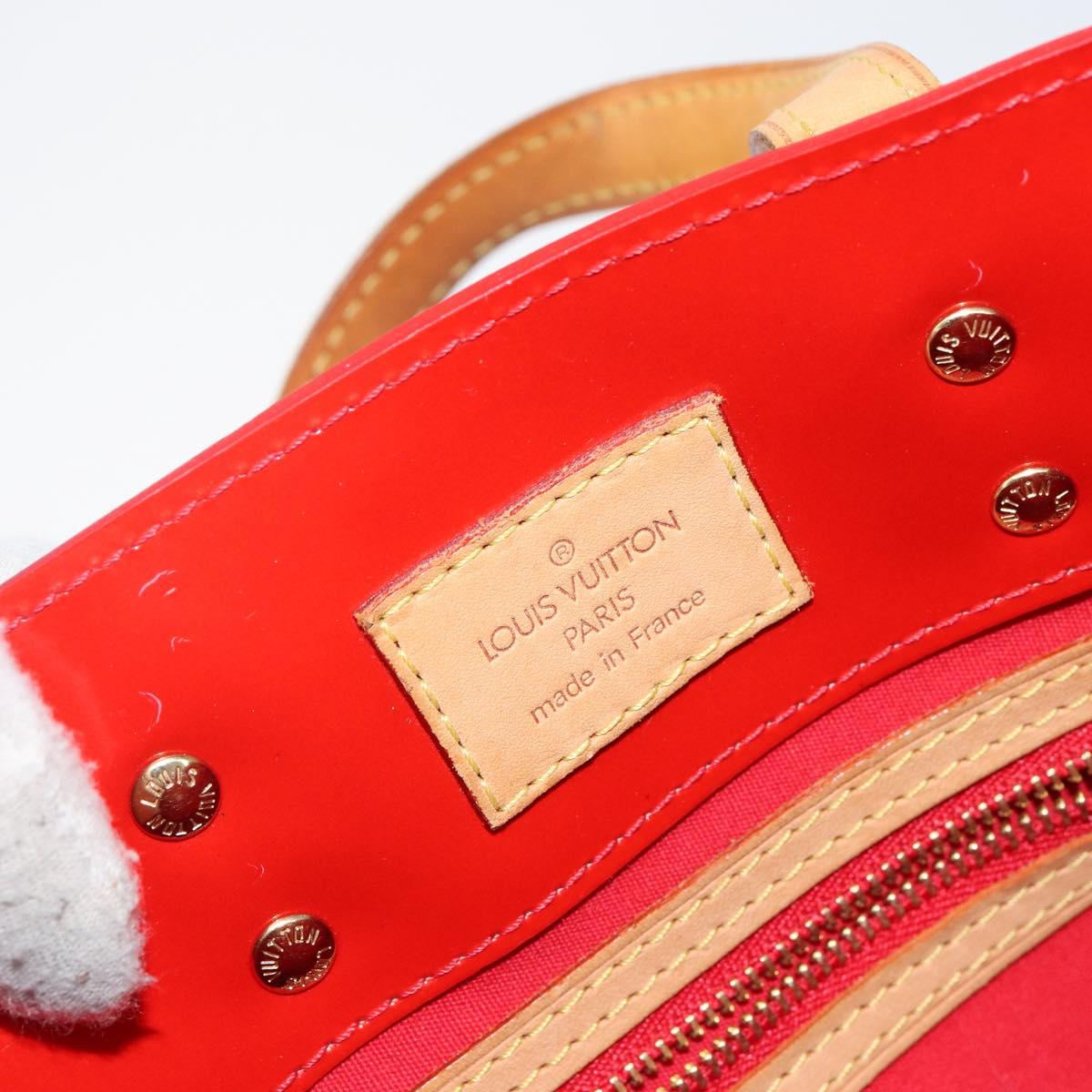 LOUIS VUITTON Monogram Vernis Reade PM Hand Bag Red Rouge M91088 LV Auth 142871