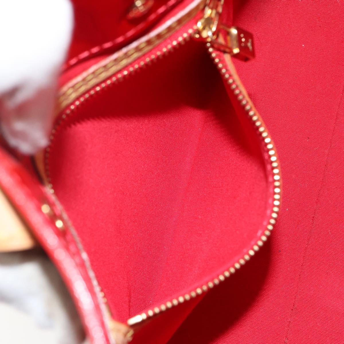 LOUIS VUITTON Monogram Vernis Reade PM Hand Bag Red Rouge M91088 LV Auth 142871