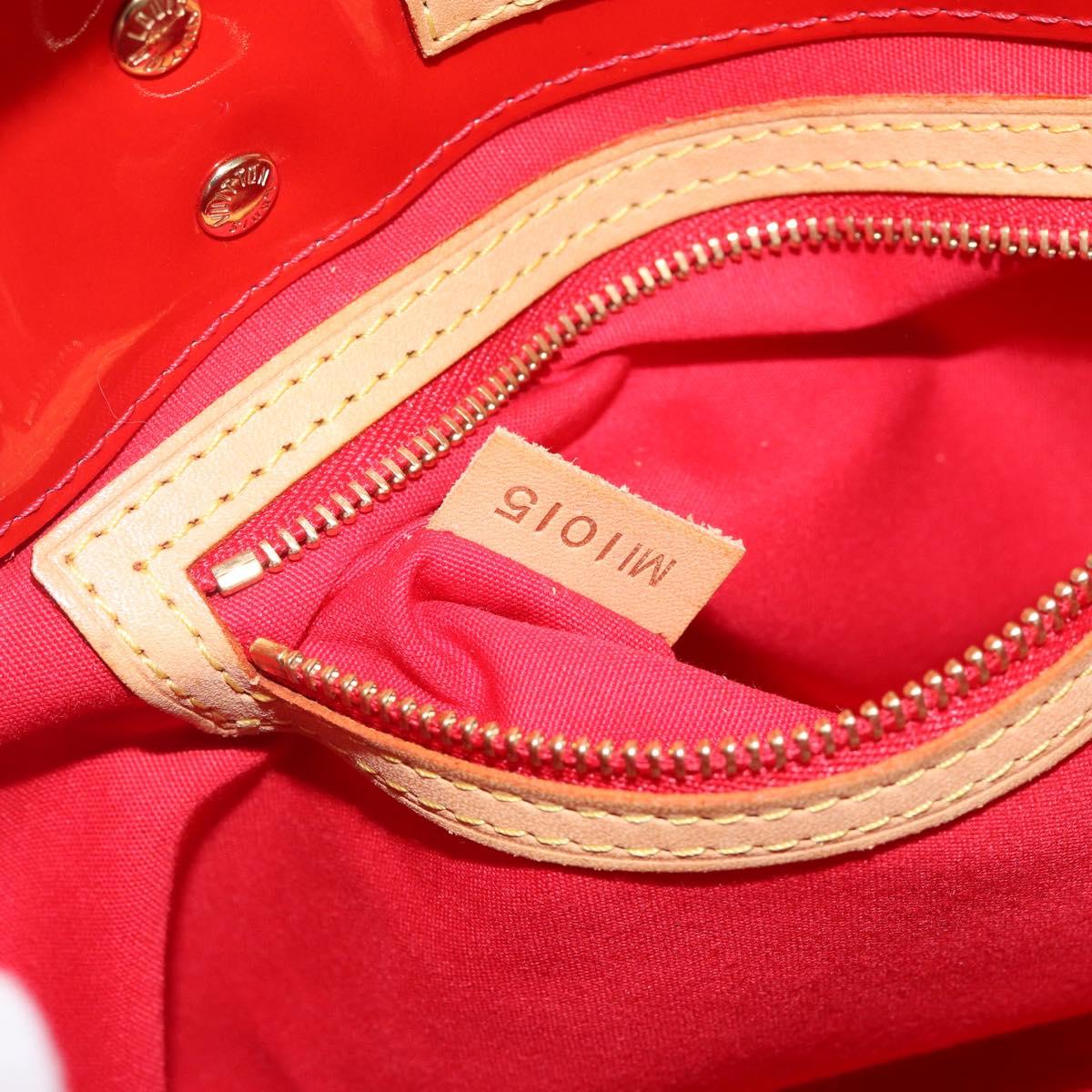 LOUIS VUITTON Monogram Vernis Reade PM Hand Bag Red Rouge M91088 LV Auth 142871