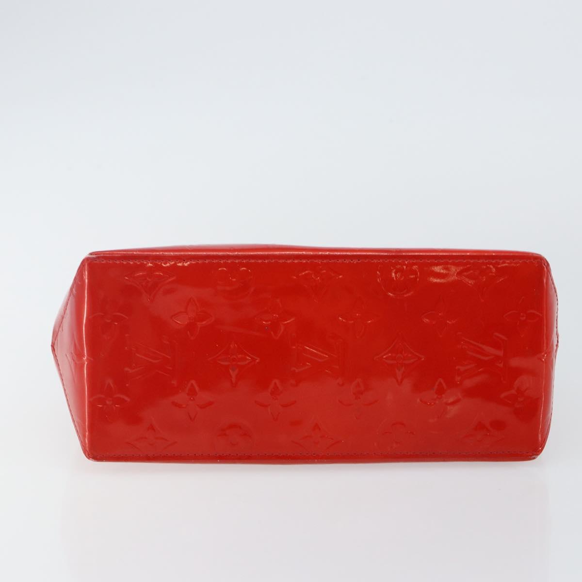 LOUIS VUITTON Monogram Vernis Reade PM Hand Bag Red Rouge M91088 LV Auth 142872