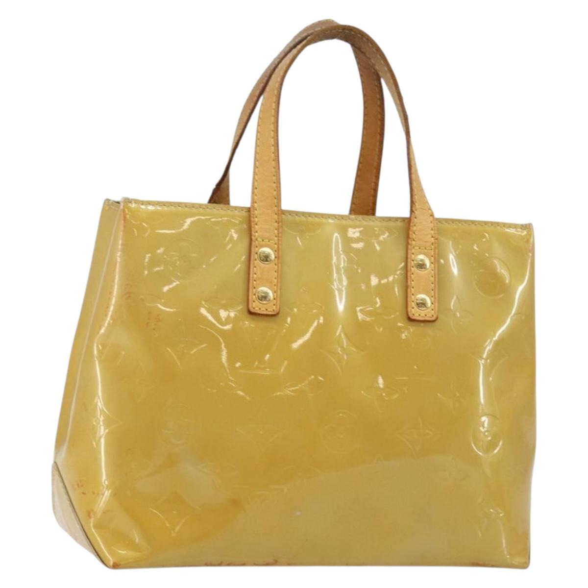 LOUIS VUITTON Monogram Vernis Reade PM Hand Bag Beige M91334 LV Auth 142873