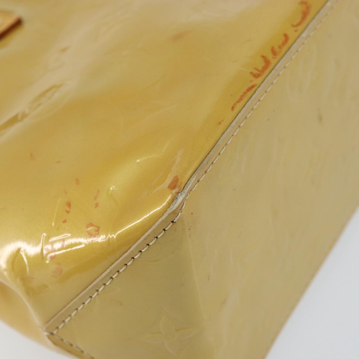 LOUIS VUITTON Monogram Vernis Reade PM Hand Bag Beige M91334 LV Auth 142873