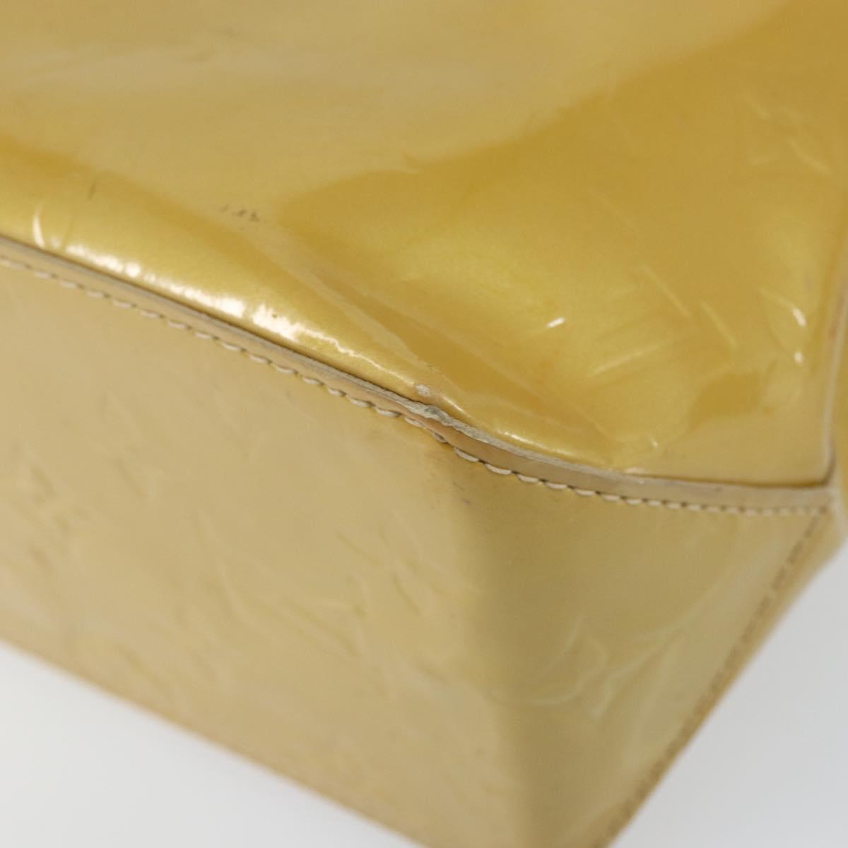 LOUIS VUITTON Monogram Vernis Reade PM Hand Bag Beige M91334 LV Auth 142873