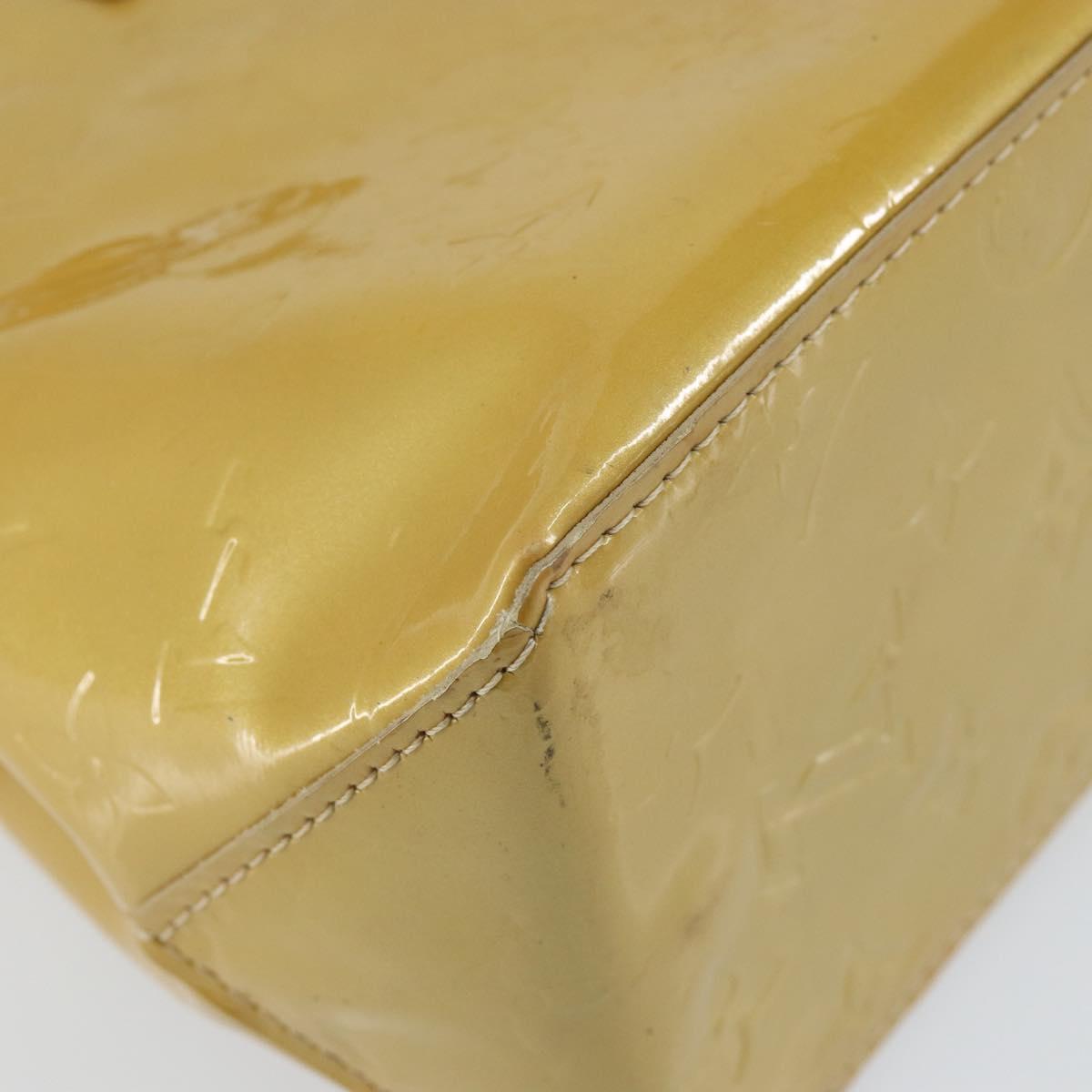 LOUIS VUITTON Monogram Vernis Reade PM Hand Bag Beige M91334 LV Auth 142873