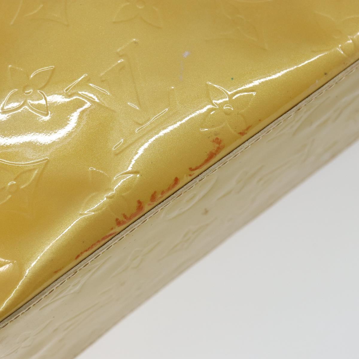 LOUIS VUITTON Monogram Vernis Reade PM Hand Bag Beige M91334 LV Auth 142873