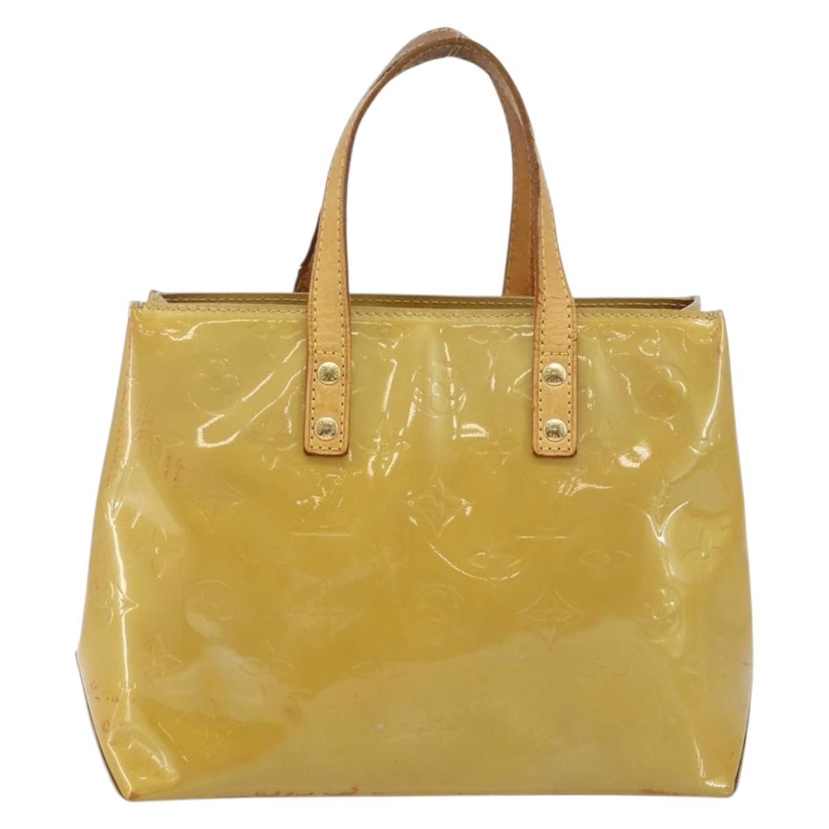 LOUIS VUITTON Monogram Vernis Reade PM Hand Bag Beige M91334 LV Auth 142873