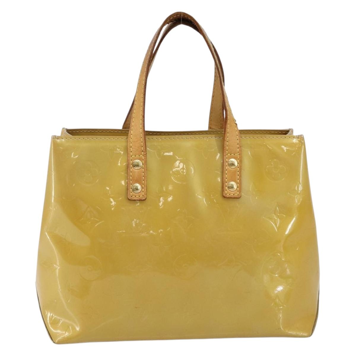LOUIS VUITTON Monogram Vernis Reade PM Hand Bag Beige M91334 LV Auth 142873