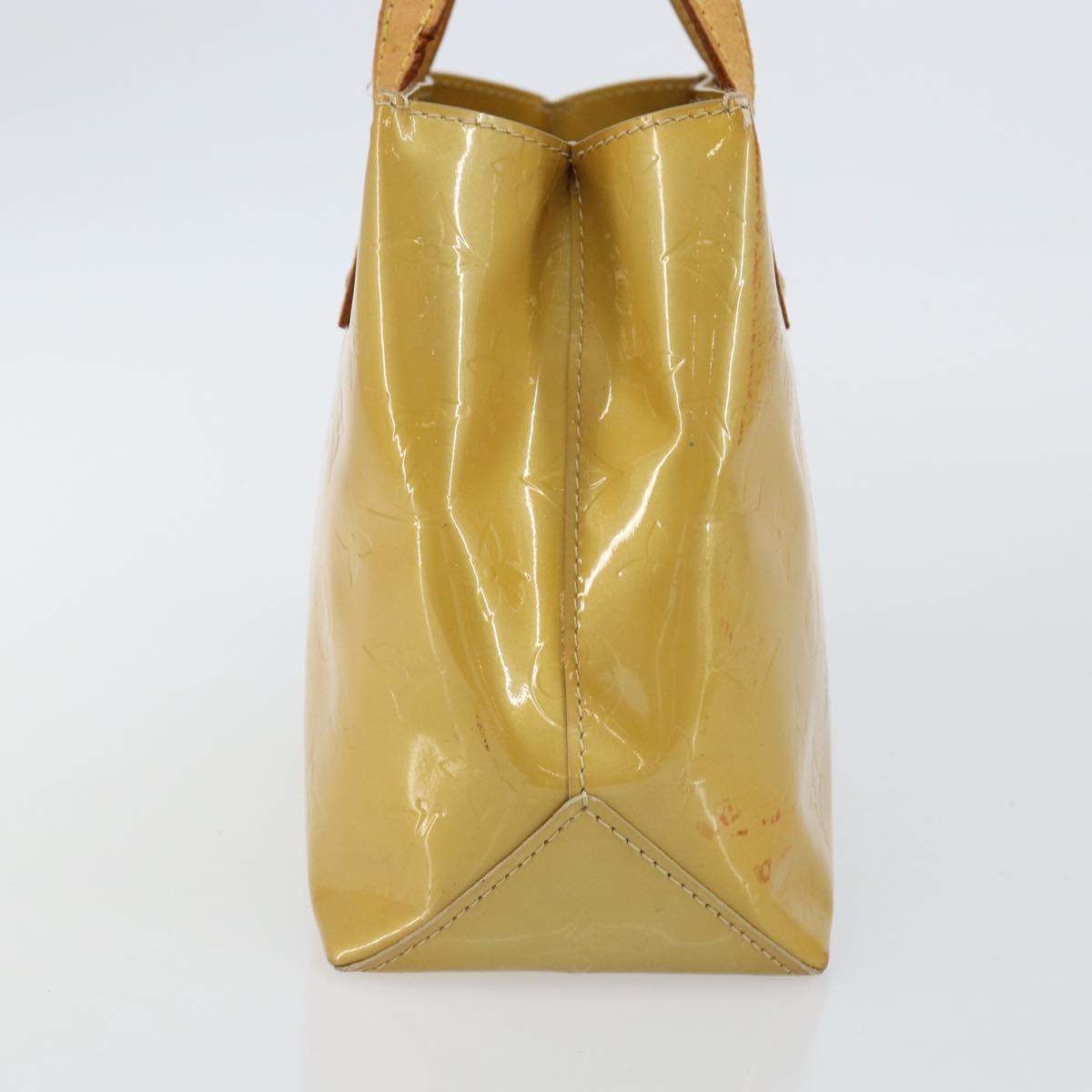 LOUIS VUITTON Monogram Vernis Reade PM Hand Bag Beige M91334 LV Auth 142873