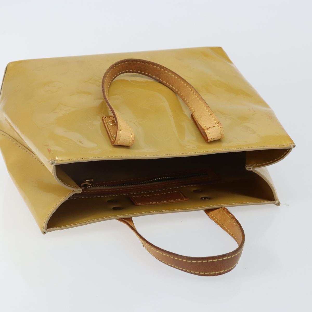 LOUIS VUITTON Monogram Vernis Reade PM Hand Bag Beige M91334 LV Auth 142873