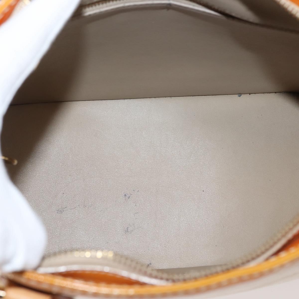 LOUIS VUITTON Monogram Vernis Houston Hand Bag Beige M91004 LV Auth 142874
