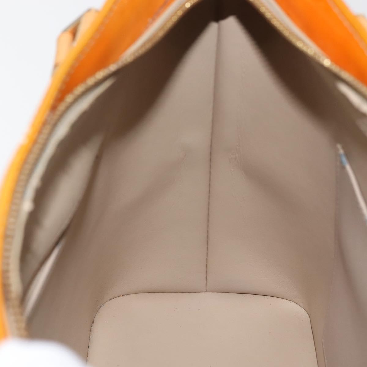 LOUIS VUITTON Monogram Vernis Houston Hand Bag Beige M91004 LV Auth 142874