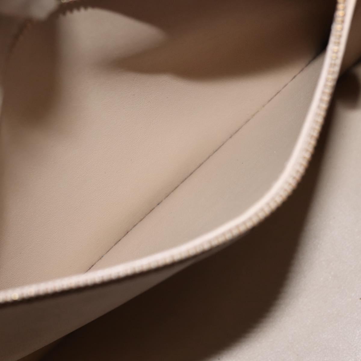 LOUIS VUITTON Monogram Vernis Houston Hand Bag Beige M91004 LV Auth 142874