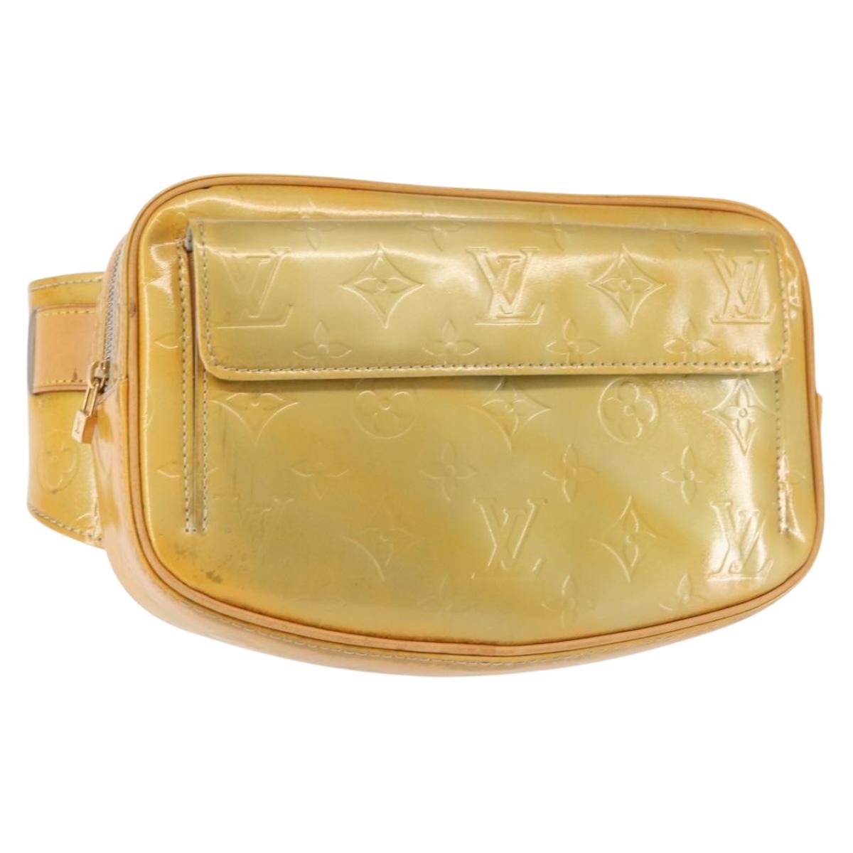 LOUIS VUITTON Monogram Vernis Fulton Waist bag Gris M91041 LV Auth 142875