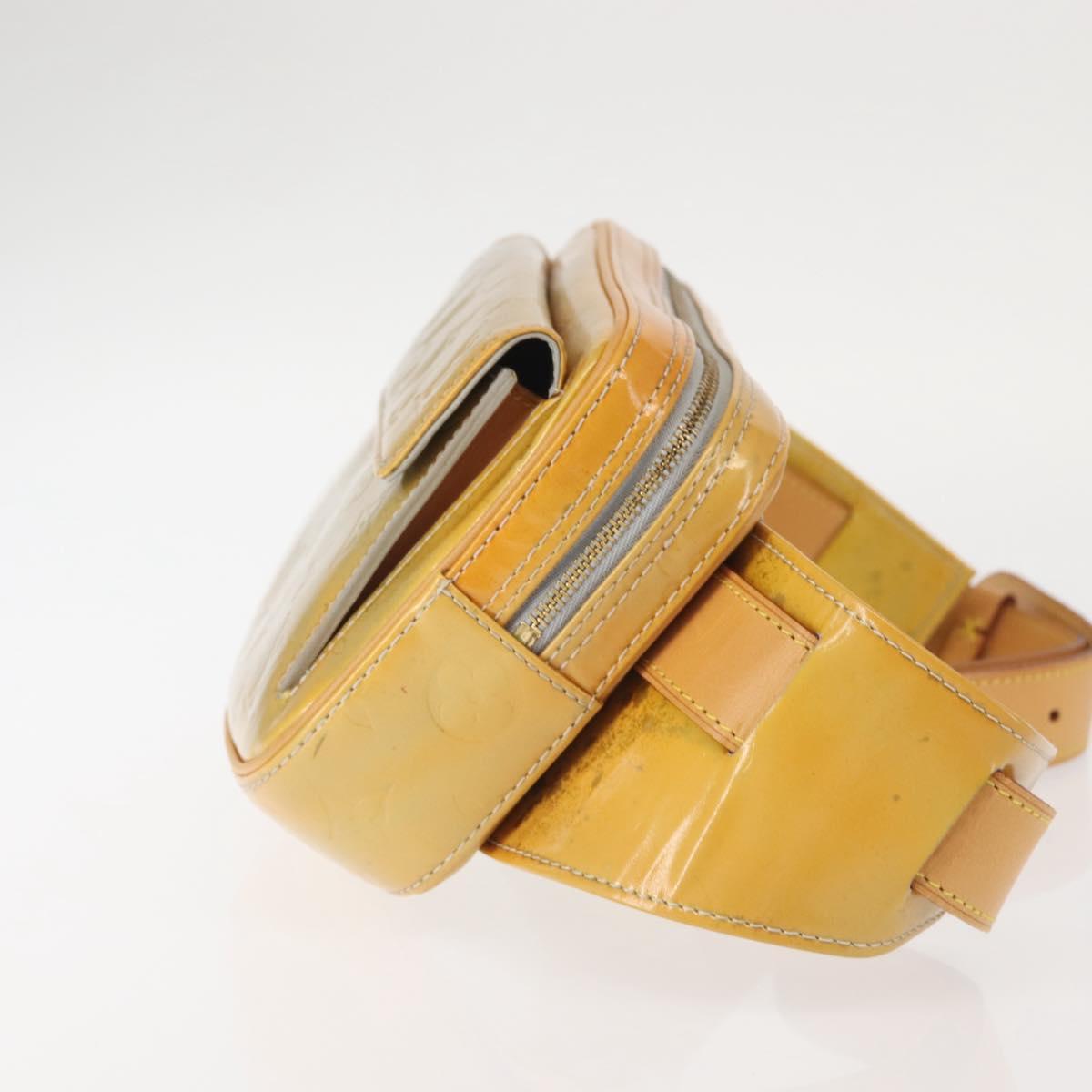 LOUIS VUITTON Monogram Vernis Fulton Waist bag Gris M91041 LV Auth 142875