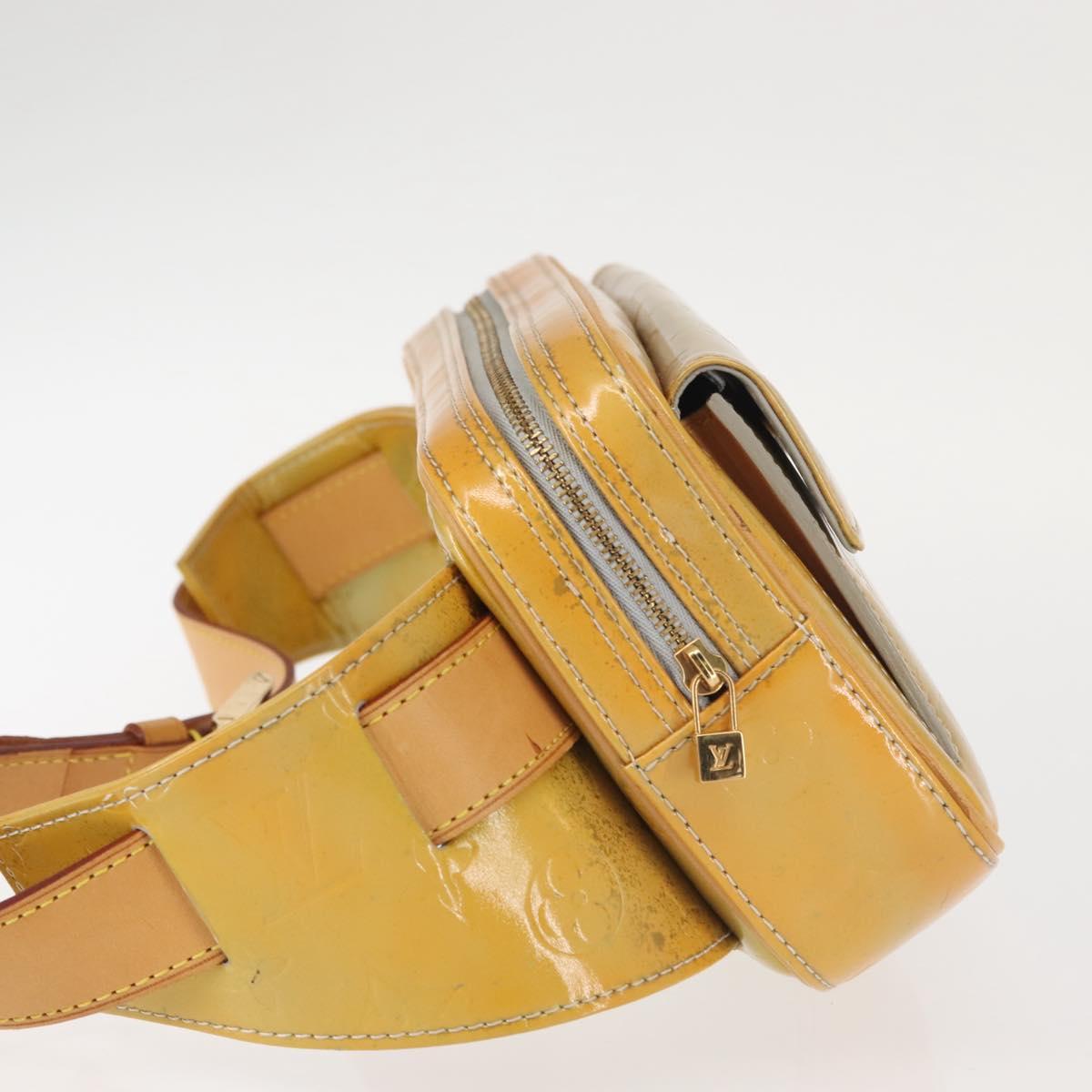 LOUIS VUITTON Monogram Vernis Fulton Waist bag Gris M91041 LV Auth 142875