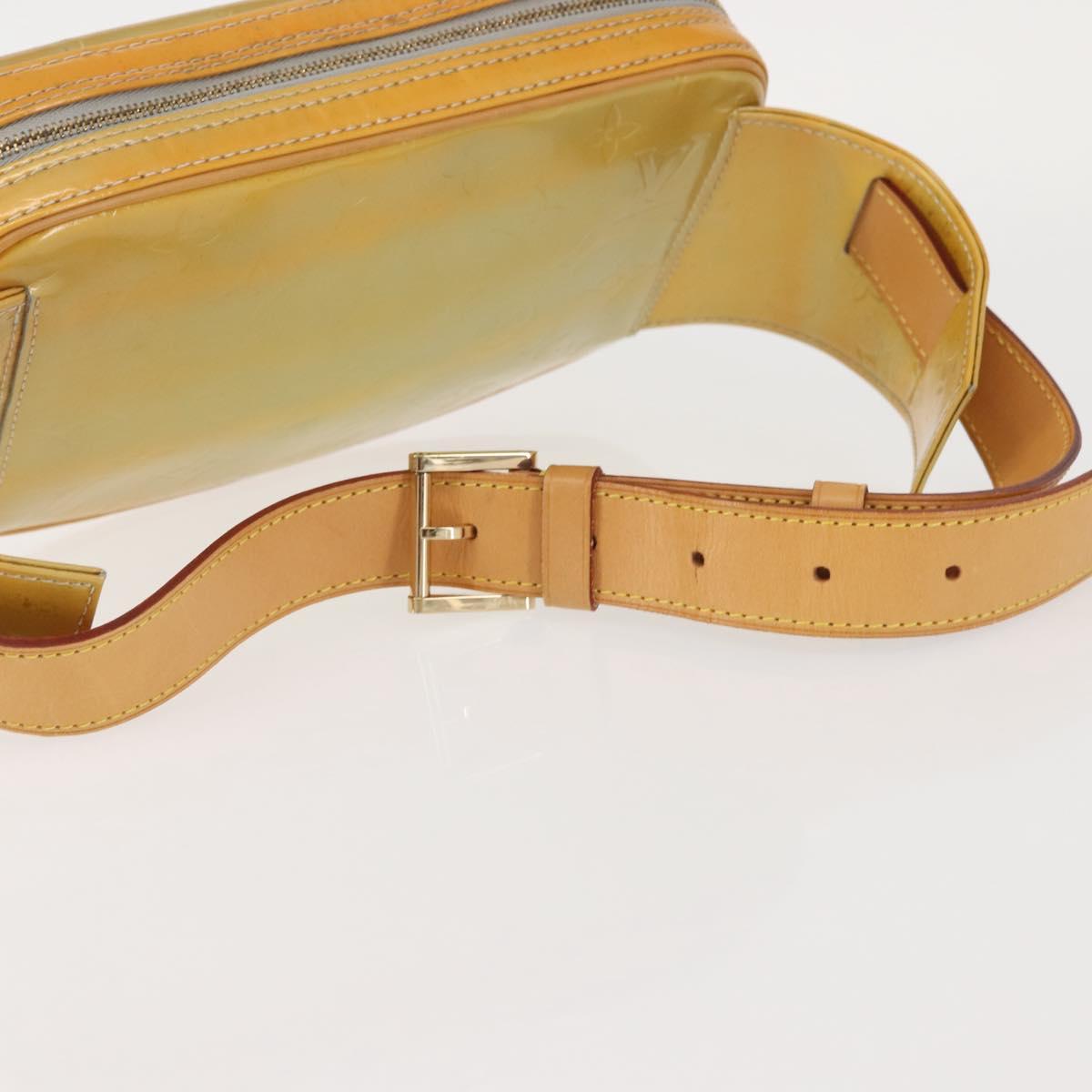 LOUIS VUITTON Monogram Vernis Fulton Waist bag Gris M91041 LV Auth 142875