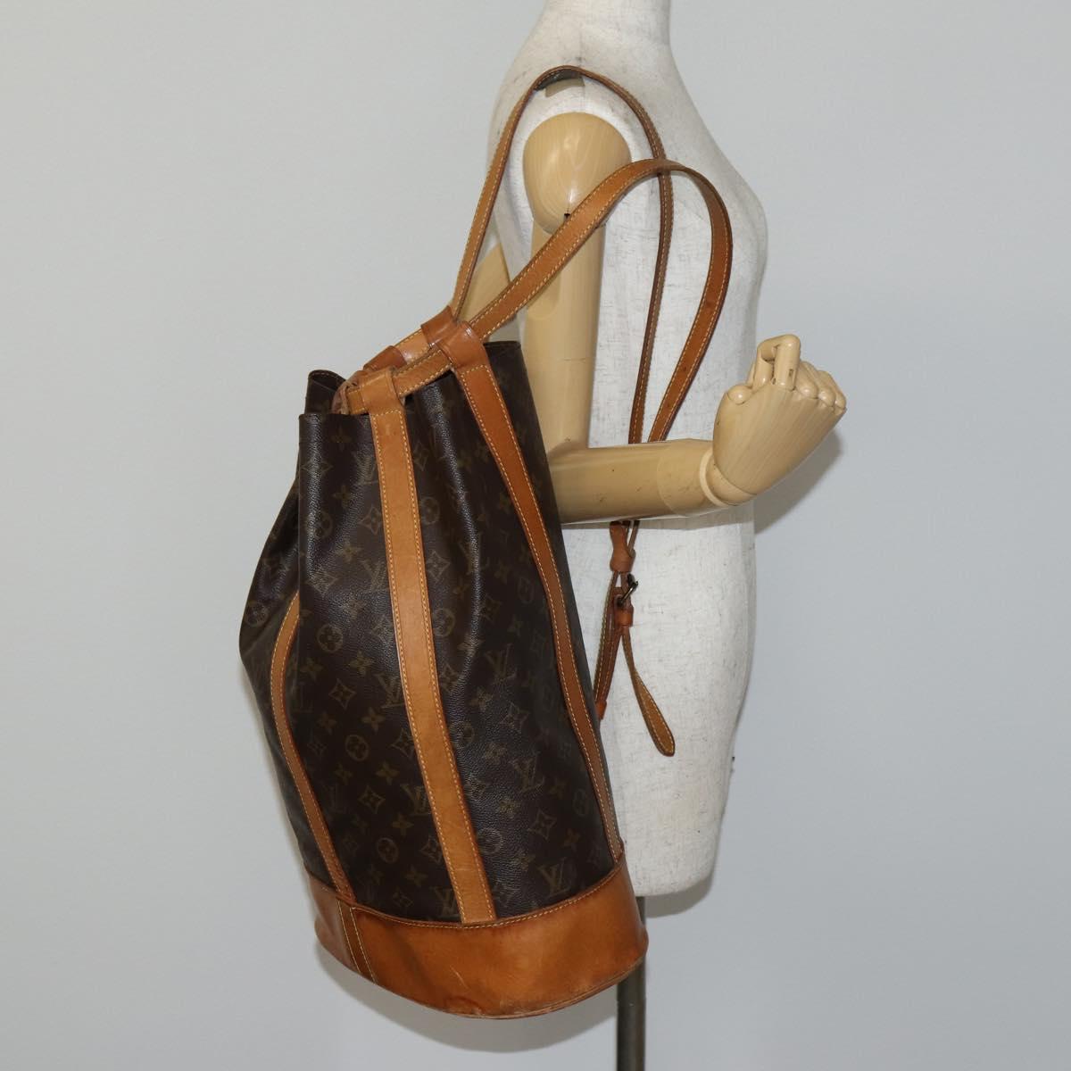 LOUIS VUITTON Monogram Randonnee GM Shoulder Bag M42244 LV Auth 142879