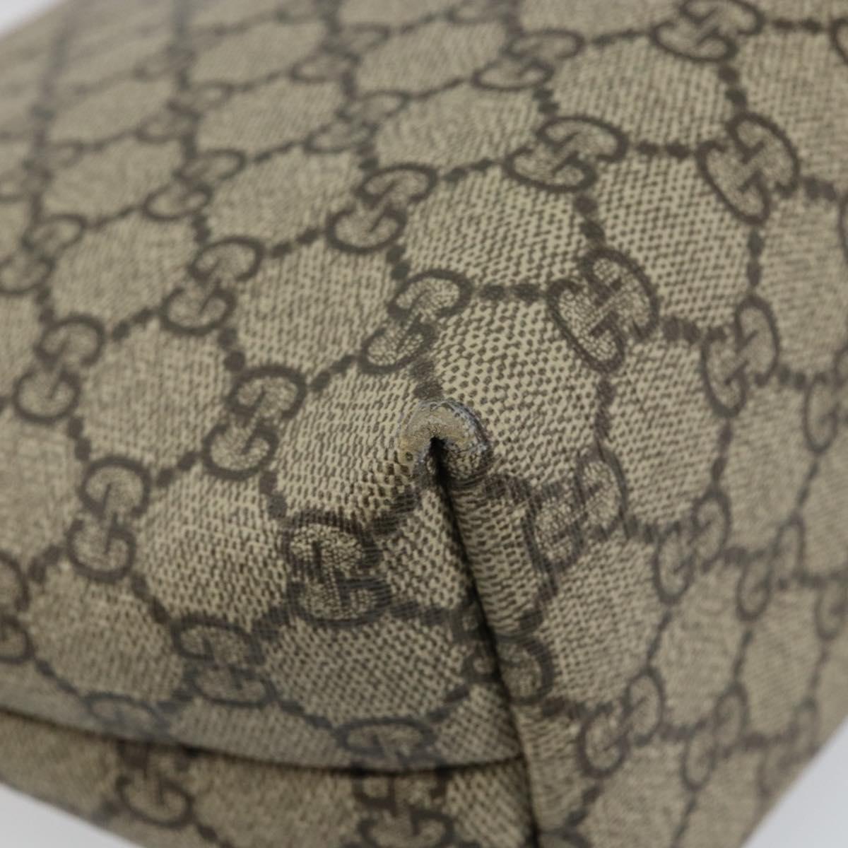 GUCCI GG Supreme Hand Bag PVC Beige 550768 Auth 142895