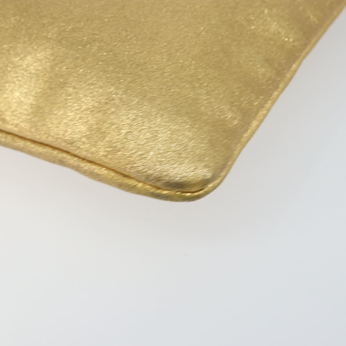 SAINT LAURENT Clutch Bag Leather Gold 328517 Auth 142902