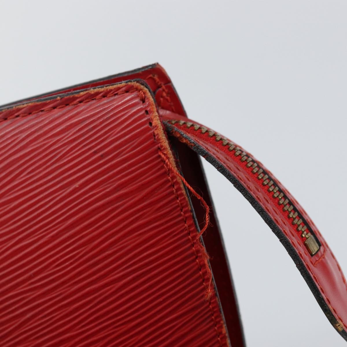 LOUIS VUITTON Epi Saint Jacques Poignees Long Hand Bag Red M52337 Auth 142907