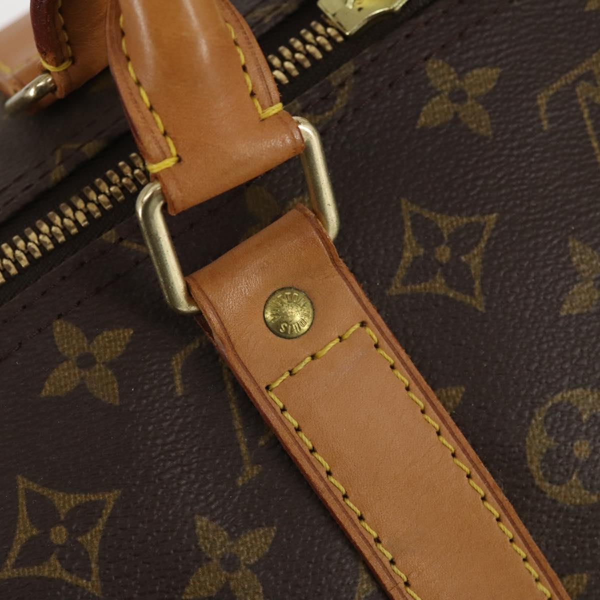 LOUIS VUITTON Monogram Keepall 55 Boston Bag M41424 LV Auth 142917