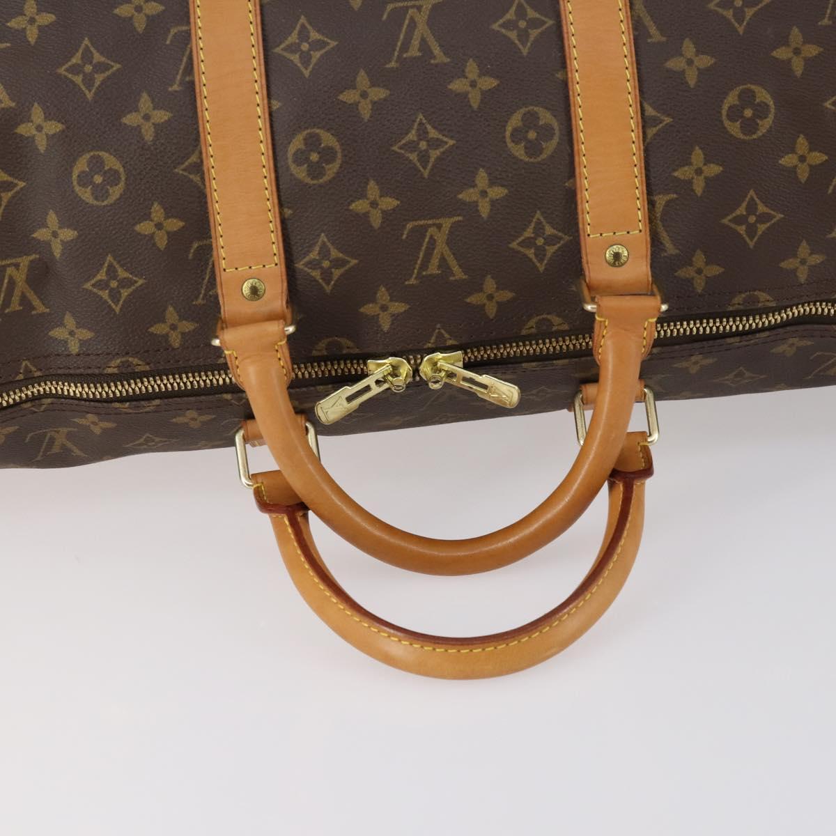 LOUIS VUITTON Monogram Keepall 55 Boston Bag M41424 LV Auth 142917