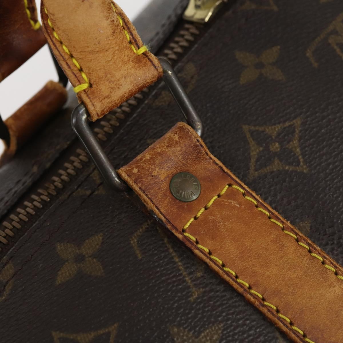 LOUIS VUITTON Monogram Keepall Bandouliere 55 Boston Bag M41414 LV Auth 142919