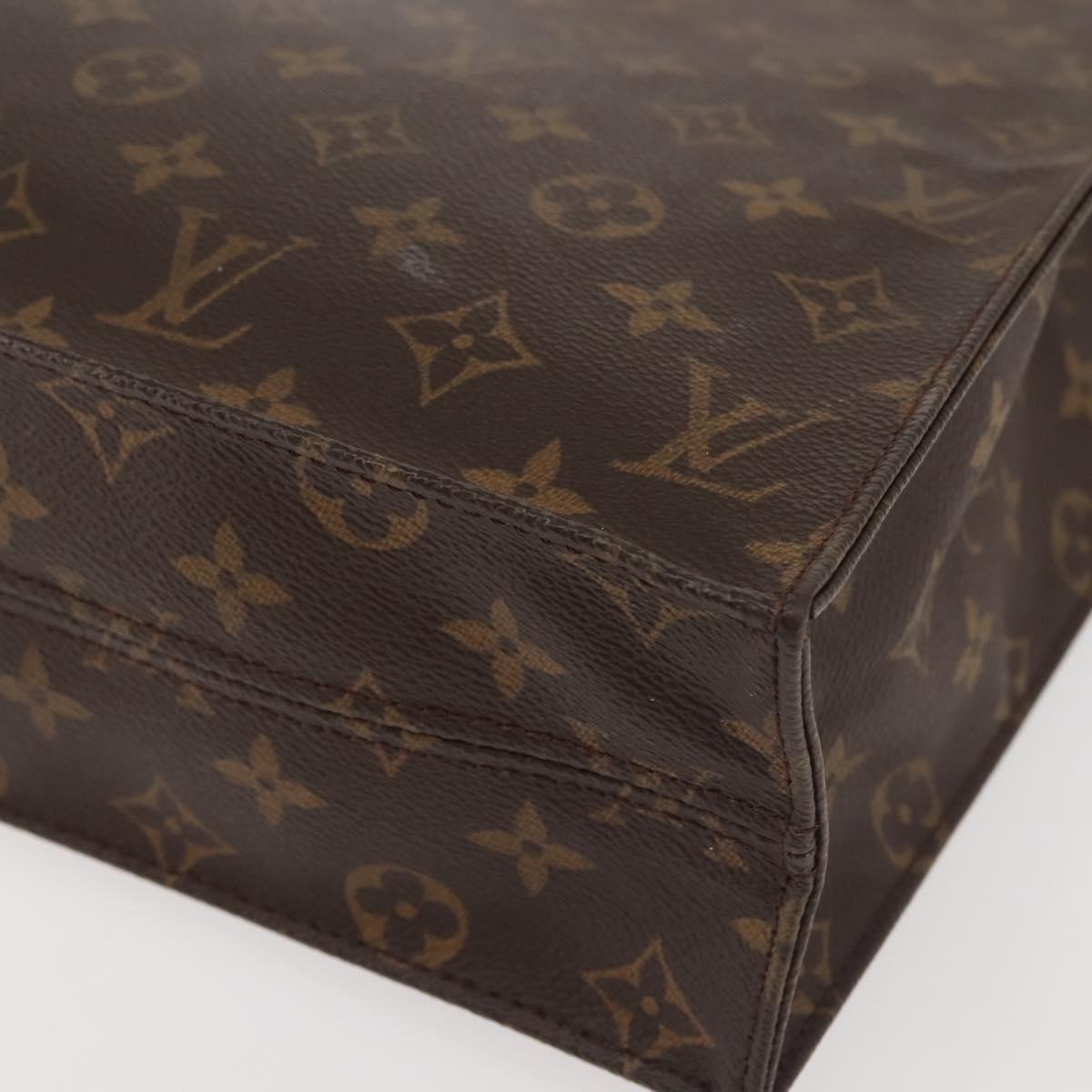LOUIS VUITTON Monogram Sac Plat Hand Bag M51140 LV Auth 142922