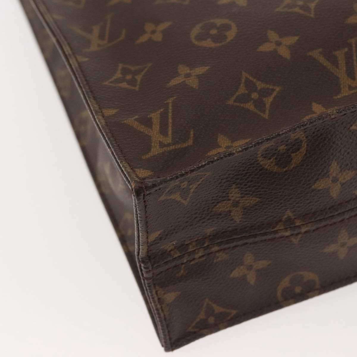 LOUIS VUITTON Monogram Sac Plat Hand Bag M51140 LV Auth 142922