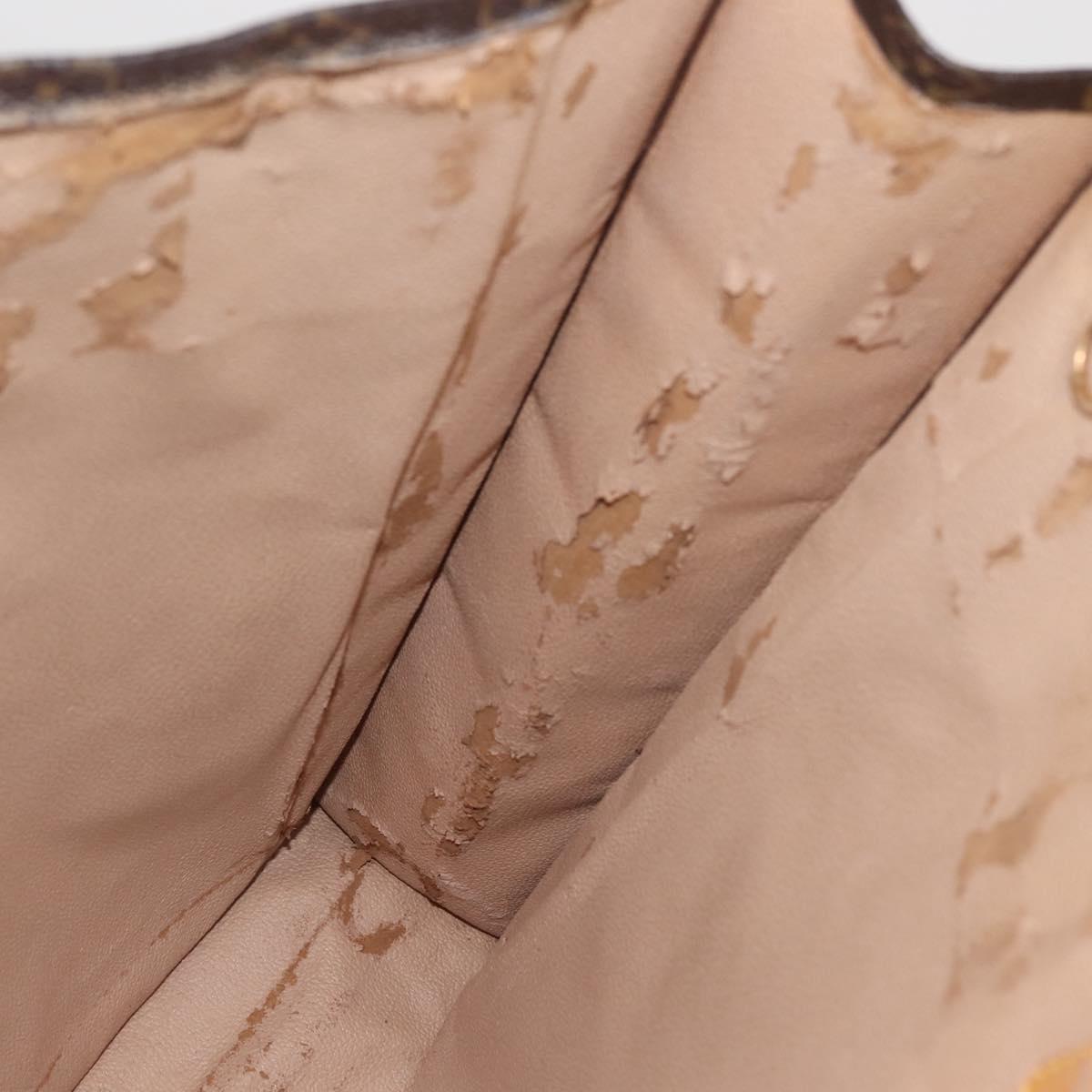 LOUIS VUITTON Monogram Sac Plat Hand Bag M51140 LV Auth 142922