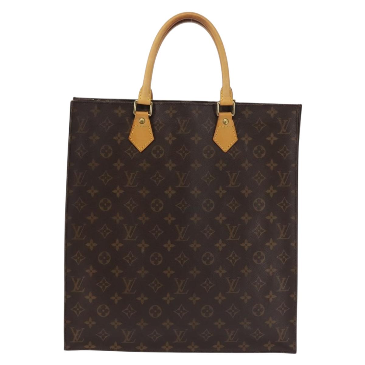 LOUIS VUITTON Monogram Sac Plat Hand Bag M51140 LV Auth 142922
