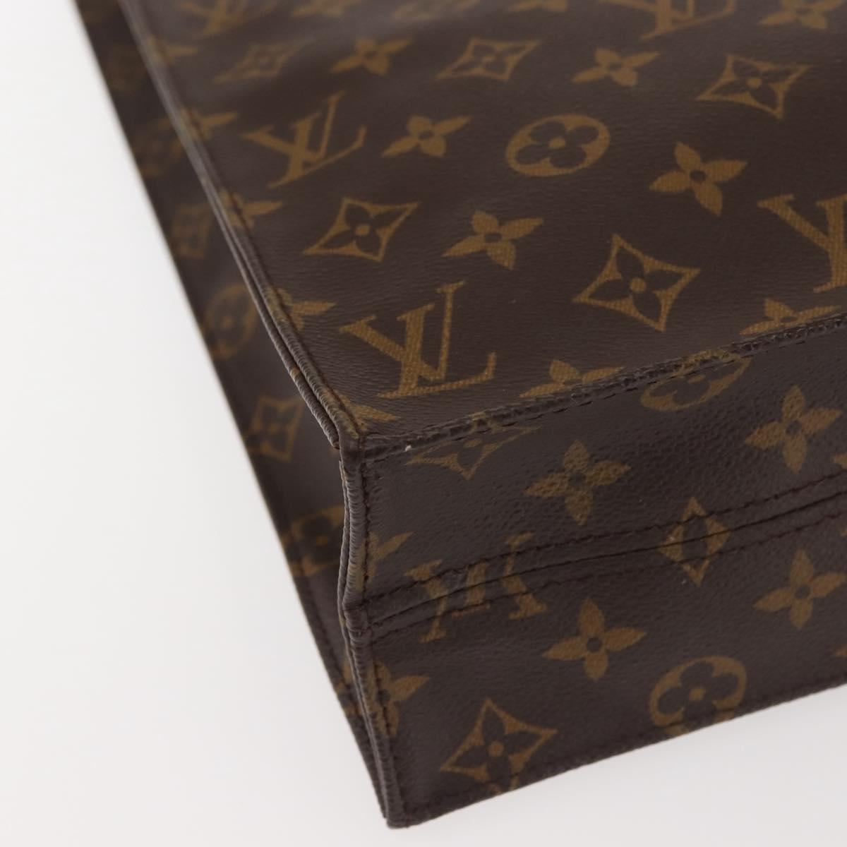 LOUIS VUITTON Monogram Sac Plat Hand Bag M51140 LV Auth 142923