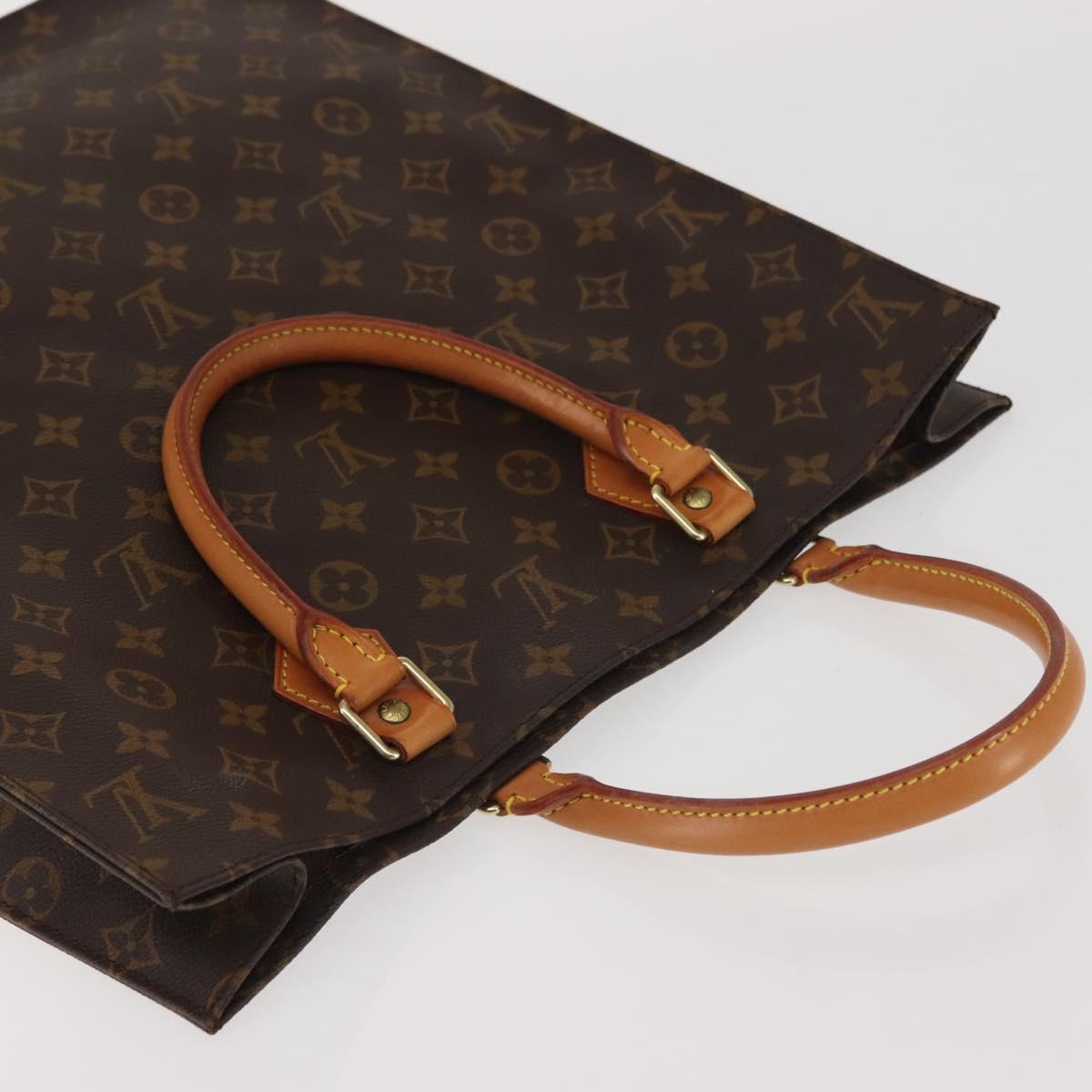 LOUIS VUITTON Monogram Sac Plat Hand Bag M51140 LV Auth 142923