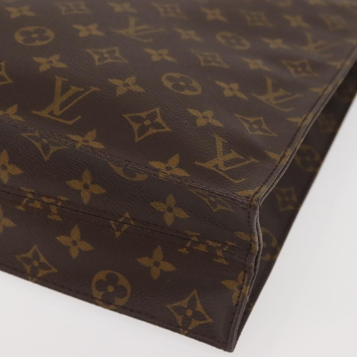 LOUIS VUITTON Monogram Sac Plat Hand Bag M51140 LV Auth 142924