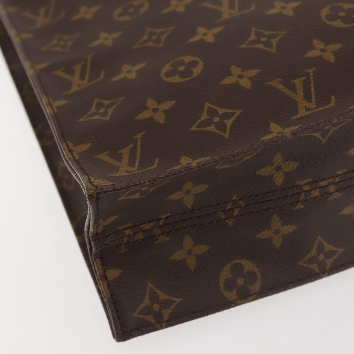LOUIS VUITTON Monogram Sac Plat Hand Bag M51140 LV Auth 142924