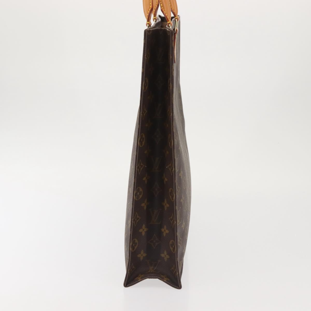 LOUIS VUITTON Monogram Sac Plat Hand Bag M51140 LV Auth 142924