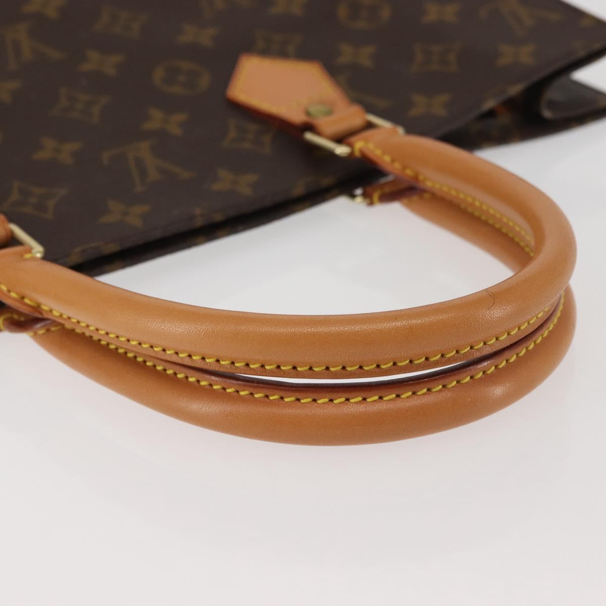 LOUIS VUITTON Monogram Sac Plat Hand Bag M51140 LV Auth 142924