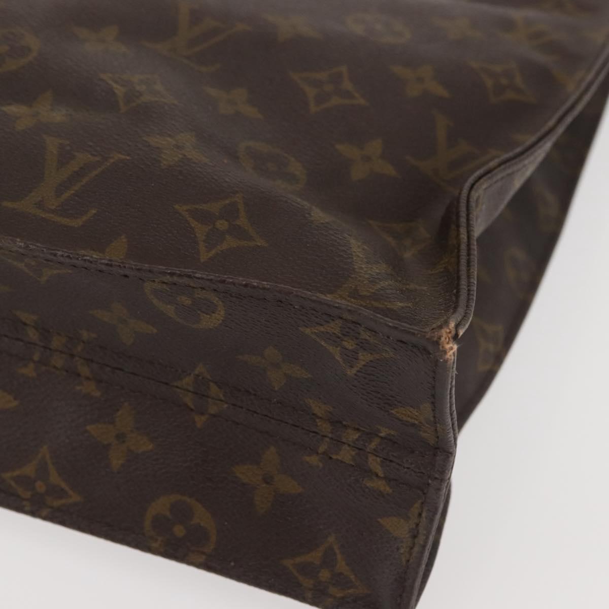 LOUIS VUITTON Monogram Sac Plat Hand Bag M51140 LV Auth 142925