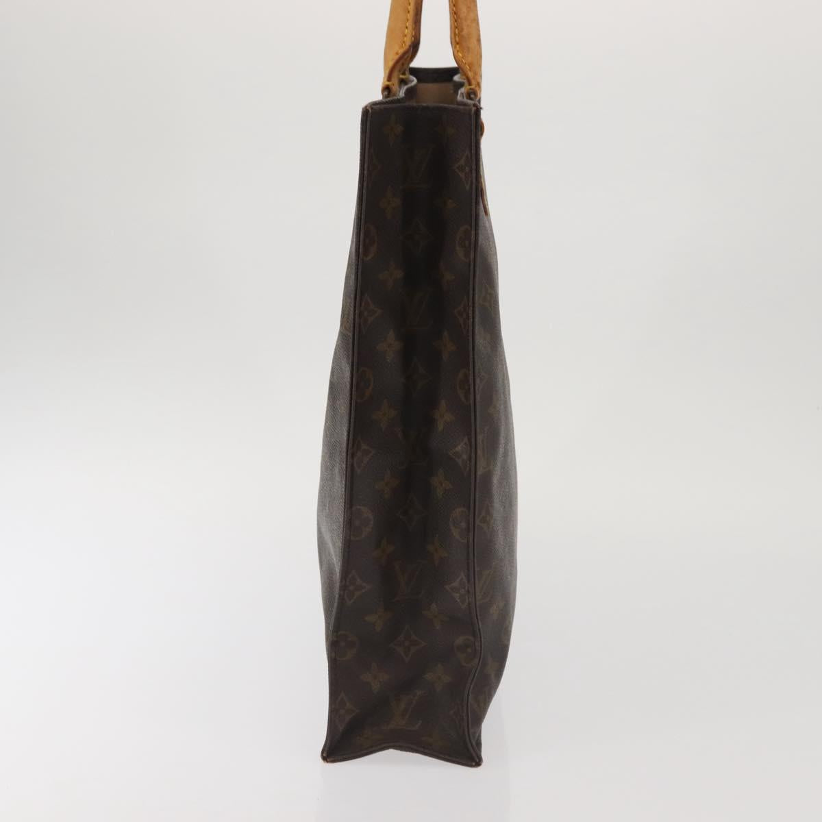 LOUIS VUITTON Monogram Sac Plat Hand Bag M51140 LV Auth 142925